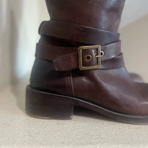 Vintage Foundry Co. Women's 10 Philippa mid-calf leather boots chocolate brown - Picture 3 of 16